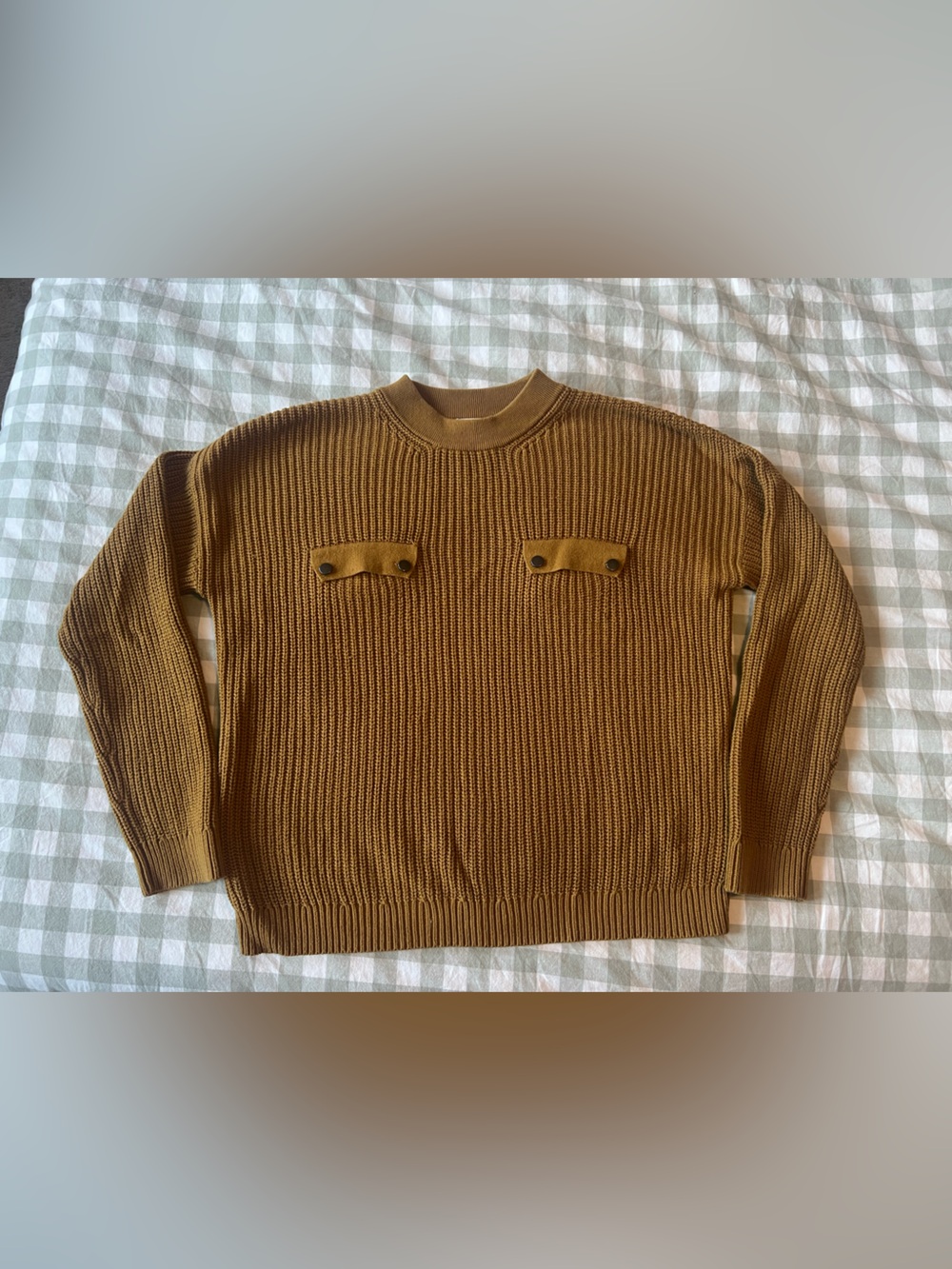 Sezane La Maille Mustard Ribbed Sweater